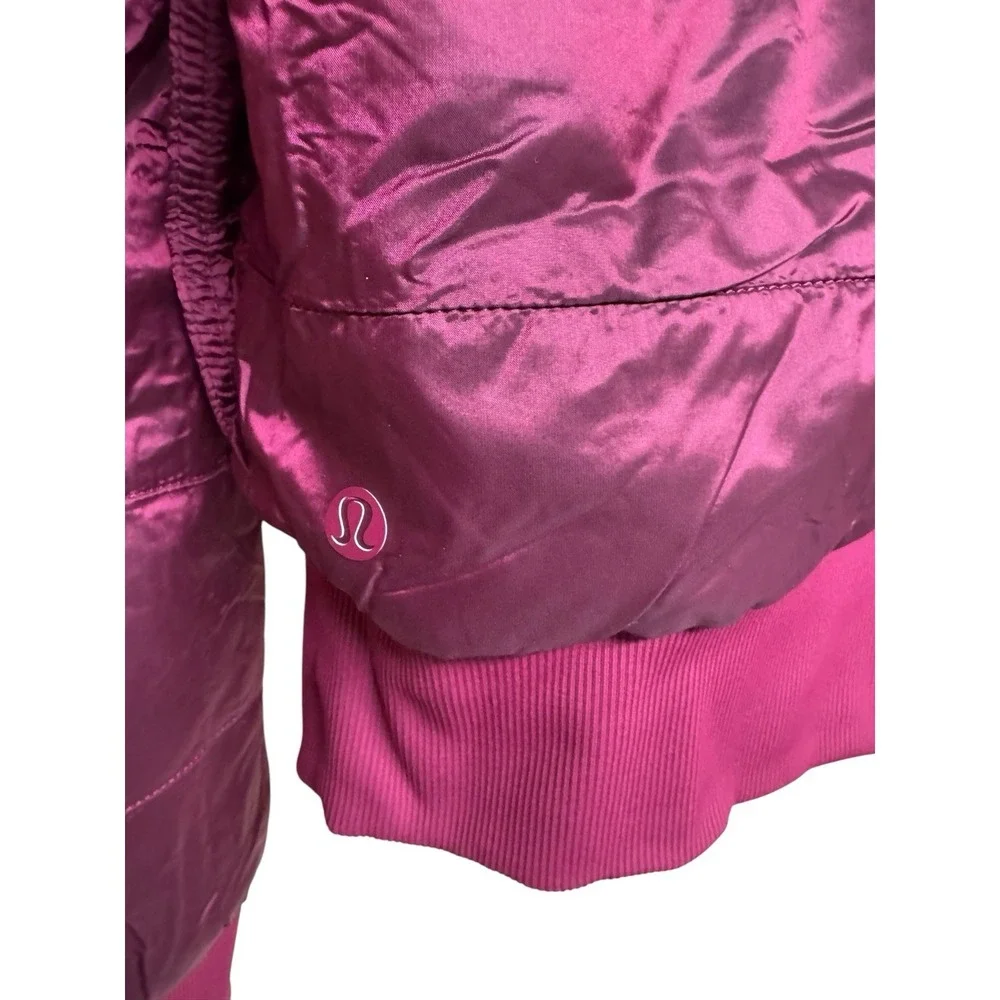 Lululemon Non-Stop Bomber Jacket‎ Reversible Pomegranate Women's Size 8